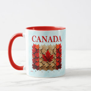 Herfst Esdoornblad Canadese Vlag Mok
