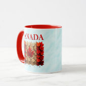 Herfst Esdoornblad Canadese Vlag Mok (Voorkant links)