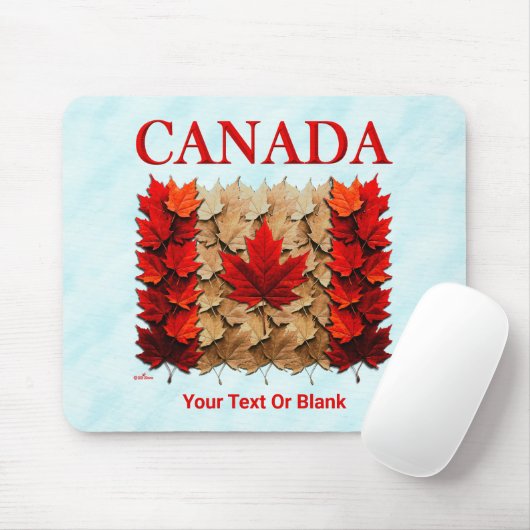 Herfst Esdoornblad Canadese Vlag Muismat (Met muis)