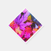 Herfst esdoornblad kleurrijke herfst roze paarse r servet (Hoek)