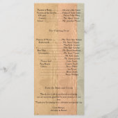 Herfst esdoornblad op papier bruiloft programma programmakaart (Achterkant)