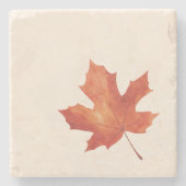Herfst Esdoornblad Stenen Onderzetter (Voorkant)