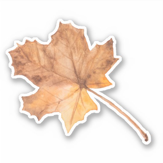 Herfst esdoornblad Vinyl gesneden Sticker (Voorkant)