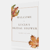 Herfst Esdoornblad Waterverf Bruidsdouche Welkom Acryl Bord (Hoek)