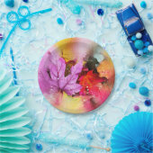 Herfst esdoornblad waterverf herfstpastel kleurrij papieren bordje (Feest)