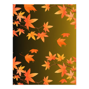 Herfst Esdoornbladeren Foto Vergroting – Herfst Tr Afdruk