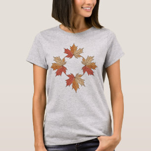 Herfst esdoornbladeren geometrie t-shirt