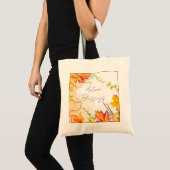 Herfst esdoornbladeren met aangepaste tekst   tote bag (Voorkant (product))