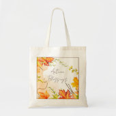 Herfst esdoornbladeren met aangepaste tekst   tote bag (Voorkant)
