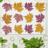 Herfst esdoornbladeren modern theedoek (Gevouwen)