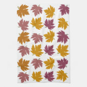 Herfst esdoornbladeren modern theedoek (Verticaal)