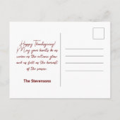 Herfst esdoornbladeren op papieren textuur thanksg briefkaart (Achterkant)