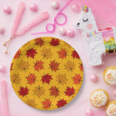 Herfst esdoornbladeren papieren bordje (Feest)