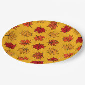 Herfst esdoornbladeren papieren bordje (Gekanteld)