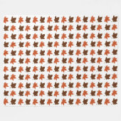 Herfst esdoornbladeren patroon fleece deken (Voorkant (Horizontaal))