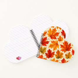 Herfst Esdoornbladeren Patroon | Herfst Oranje Roo Notitieboek