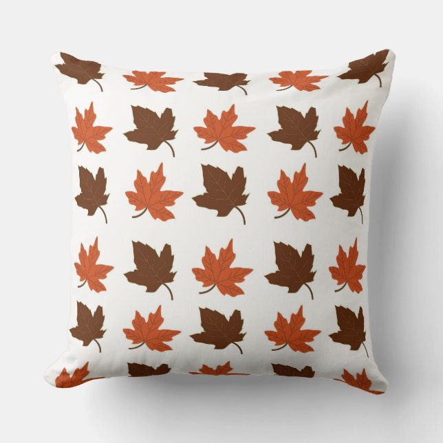 Herfst esdoornbladeren patroon kussen (Voorkant)