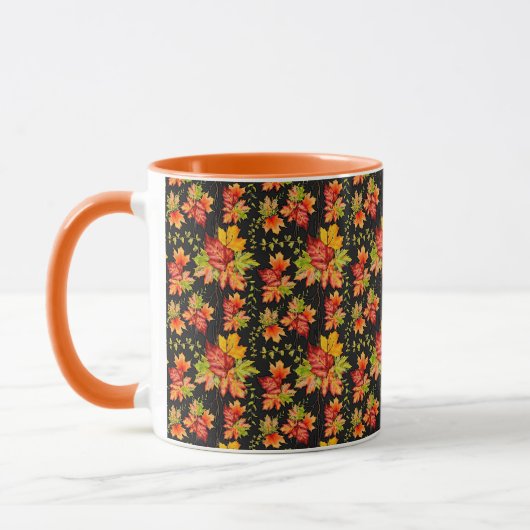 Herfst esdoornbladeren patroon mok (Links)