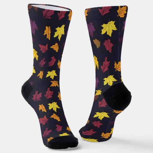 Herfst esdoornbladeren patroon sokken (Gebogen)