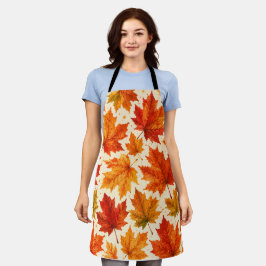 Herfst Esdoornbladeren Patroon | Val Oranje Rood B Schort