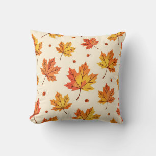 Herfst Esdoornbladeren Vallend Patroon Kussen
