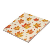 Herfst esdoornbladeren vallend patroon tegeltje (Zijkant)