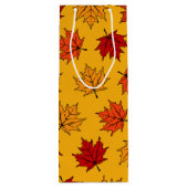 Herfst esdoornbladeren wijn cadeautas (Achterkant)