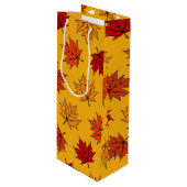 Herfst esdoornbladeren wijn cadeautas (Voorkant Gekanteld)
