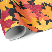 Herfst esdoornbladpatroon cadeaupapier (Rol Hoek)