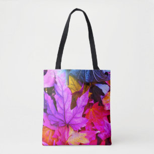 Herfst esdoornboom verlaat een kleurrijke najaarsn tote bag