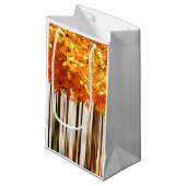 Herfst esdoornbos herfst bossen sinaasappel grijs klein cadeauzakje (Voorkant Gekanteld)