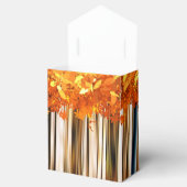 Herfst esdoornbos moderne bossen sinaasappel grijs bedankdoosjes (Geopend)