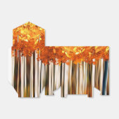 Herfst esdoornbos moderne bossen sinaasappel grijs bedankdoosjes (Uitgevouwen)