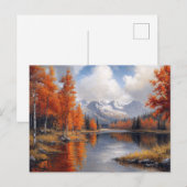 Herfst Espenbos en Berglandschap Briefkaart (Voorkant / Achterkant)