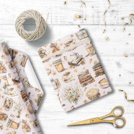 Herfst Essentiële Esthetische Patroon Cadeaupapier