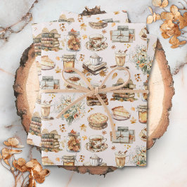 Herfst Essentiële Esthetische Patroon Inpakpapier Vel