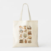 Herfst Essentiële Esthetische Patroon Tote Bag (Achterkant)