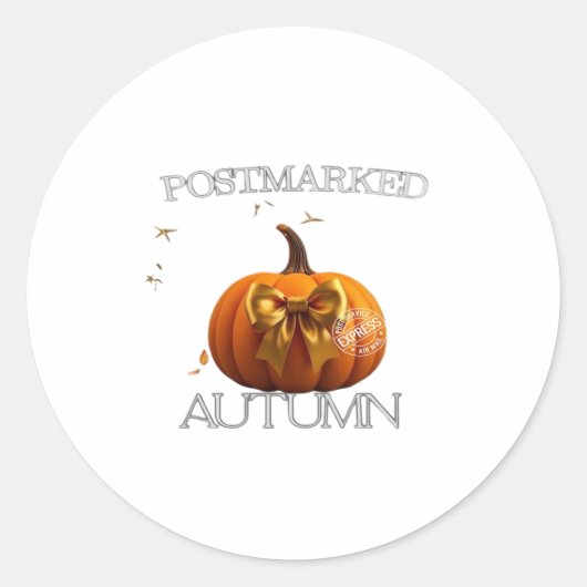 Herfst Essentiële T-shirt Ronde Sticker (Voorkant)