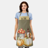 Herfst Esthetiek Aangepaste Naam Restaurant Schort (Gedragen)