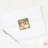 Herfst Esthetiek Bumper Oogst Thanksgiving Vierkante Sticker (Envelop)