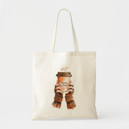Herfst Esthetisch Ontwerp | Waterverf Koffie Tote Bag