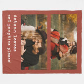Herfst Esthetische Terracotta Foto Fleece Deken (Voorkant (Horizontaal))