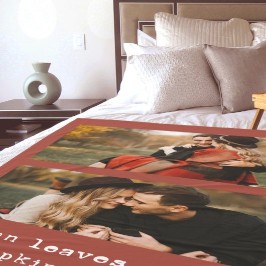 Herfst Esthetische Terracotta Foto Fleece Deken