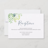 Herfst Eucalyptus Berry Bloemenbruiloft receptie Kaart (Voorkant)