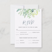 Herfst Eucalyptus Berry Bloemenbruiloft RSVP (Voorkant)