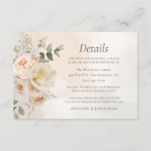 Herfst Eucalyptus Bloemen bruiloft Details Informatiekaartje (Voorkant)