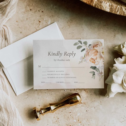 Herfst Eucalyptus Bloemen bruiloft Details Informatiekaartje