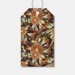 Herfst Eucalyptus en Wattle Patroon Cadeaulabel