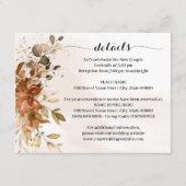 Herfst Eucalyptus Fall Wedding Details Informatiekaartje (Voorkant)