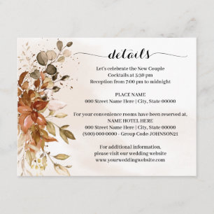 Herfst Eucalyptus Fall Wedding Details Informatiekaartje